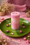 Colour Block Pillar Candle – Pink Duo