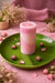 Colour Block Pillar Candle – Pink Duo